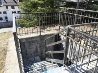 Escalier avec balustrade vu haut